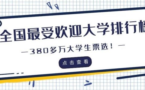 380多萬(wàn)大學(xué)生票選！全國(guó)最受歡迎大學(xué)排行榜，有你理想大學(xué)嗎？