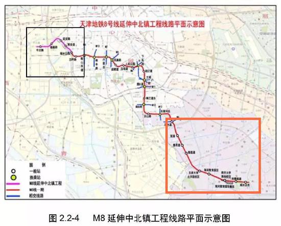 （小編注：右側(cè)框內(nèi)區(qū)域為8號線與6號線貫通共用線路）