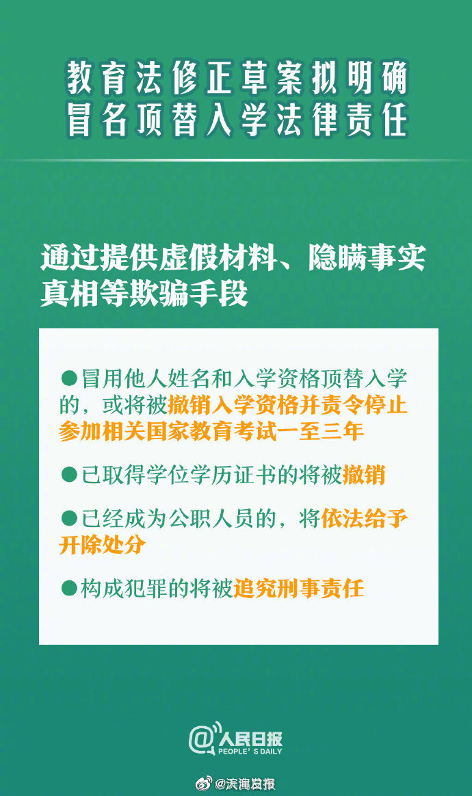 我國(guó)擬明確冒名頂替入學(xué)法律責(zé)任