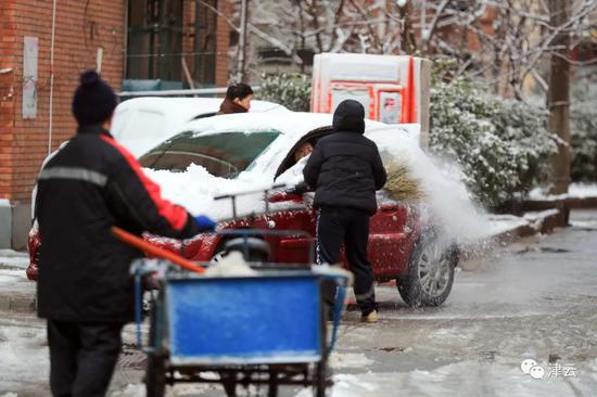 天津雪景圖新鮮到貨！路面情況如何?高速、機場受影響嗎?